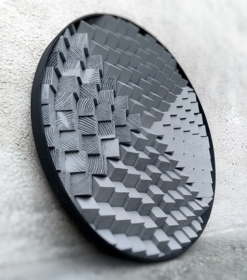 框架牆藝術 - 淺灰色 - 極簡主義家庭辦公室裝飾 - 3D 吸音板