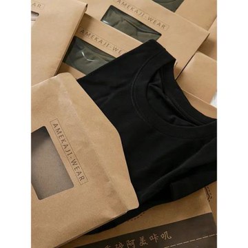 阿美咔嘰！ 260g新疆長絨棉！外貿男裝夏季休閑寬松圓領短袖T恤潮