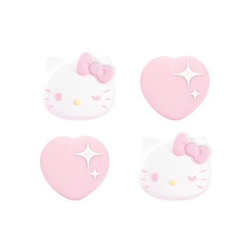 【Nintendo 任天堂】極想 NS2 Switch 2 Joy-Con 2 專用 搖桿帽套 類比套 Hello Kitty 閃耀銀心