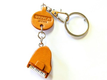 真皮鑰匙圈 鋼琴造型 VANCA CRAFT (日本製造 職人手作)