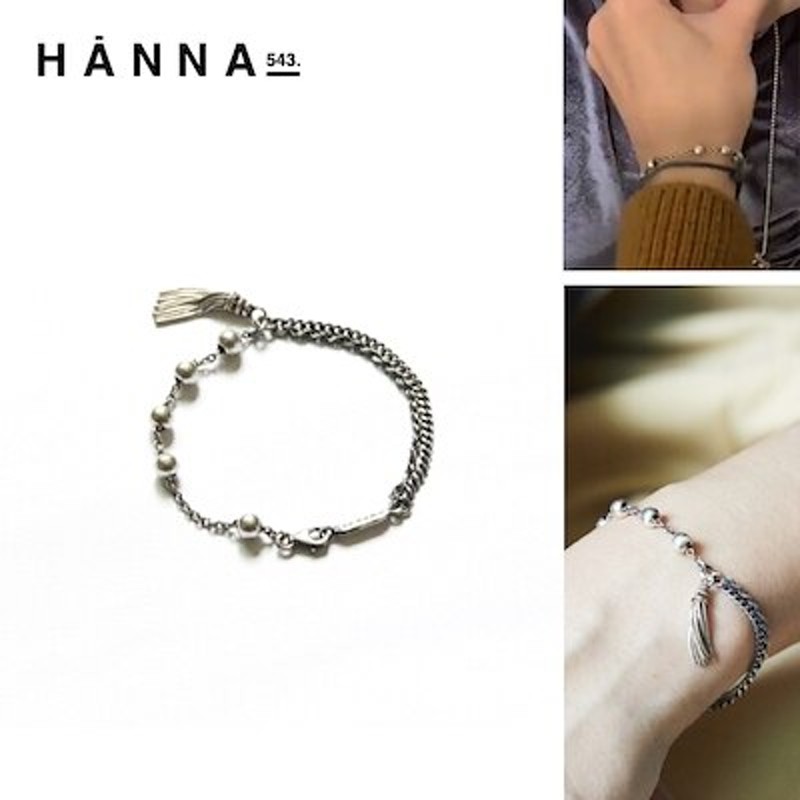 hanna543]人気 BTS V 着用 B386S シルバーブレスレット チェーン