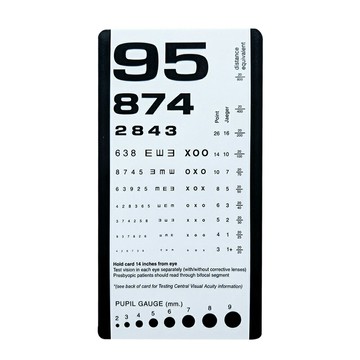 來而康 隆羽 口袋型 視力表 EL-302 視力卡 視力測量 視力測量表 視力檢查表 瞳孔尺寸量測 EL302