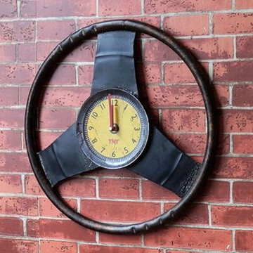 現貨+預購 時鐘 藝術掛鐘-美式工業風賽車方向盤創意壁鐘72z35【獨家進口】【米蘭精品】