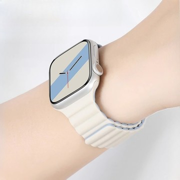 硅膠磁吸 適用 Apple Watch 10 9 8 7 6 SE 蘋果手錶帶 45mm 49mm 46mm 運動錶帶