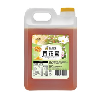 女王蜂 【朵蕊蜜】台灣百花蜂蜜3000gX1桶