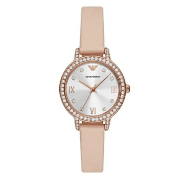 EMPORIO ARMANI 亞曼尼 Cleo系列 AR80069SET 浪漫風情環鑽手錶手環 32MM｜樂天領券現折★全館特惠中★指定刷卡回饋10%