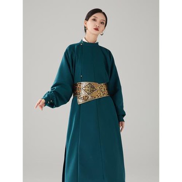 隨時anytime 神曜改良漢服圓領袍新中式風衣2025年春季外套大衣女