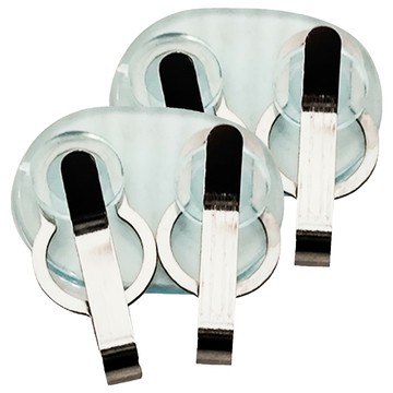 ODAGAWA 小田川 貼貼樂無痕網架掛繩雙掛勾 適用於網架線徑小於7mm  透明色  2個