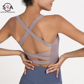 【Sportsangel】運動内衣交叉背運動内衣女運動防震内衣跑步健身瑜伽内衣女