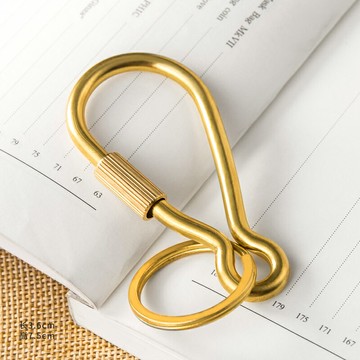 黃銅鑰匙圈環 鑰匙扣掛件創意個性復古男士汽車鏈掛飾