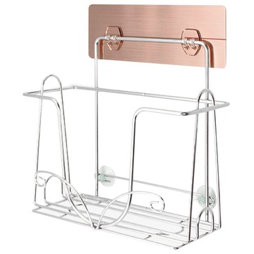 SHCJ 生活采家 樂貼系列 304不鏽鋼浴室大容量抽取面紙架 台灣製 免釘免鑽  銀色  1個