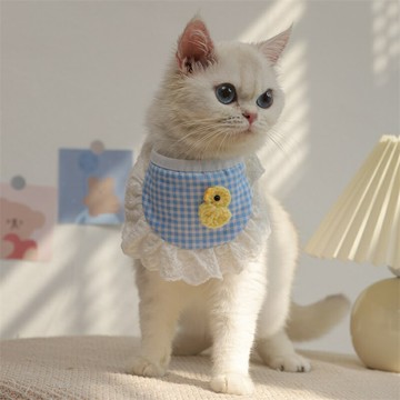 貓咪項圈圍脖小貓裝飾脖子項鏈貓貓脖圈可愛頸圈狗狗圍兜寵物飾品