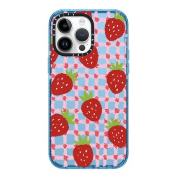 CASETiFY網格里的甜草莓 水果少女適用蘋果iPhone 15/14/pro/max/13小眾ins磁吸magsafe保護套防摔防滑手機殼