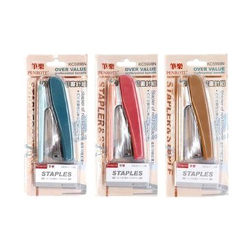 筆樂PENROTE雙排釘書機/KC5998N/混色出貨/贈釘書針