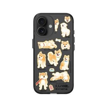 iPhone 16 Clear (相機按鈕) 酷墨灰 - 大人の図鑑 - 柴犬心情編