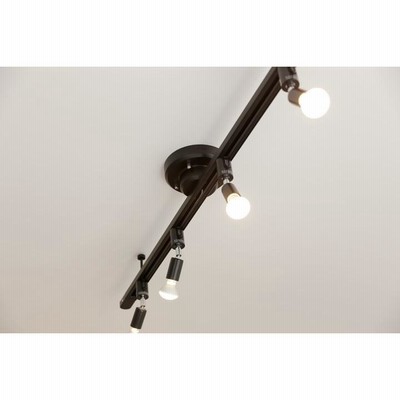 4灯 スポットライト SPOTS ブラック 直付け ダクトレール