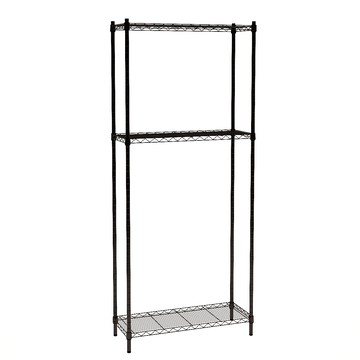 【客尊屋】小資型《粗管徑》35X90X210Hcm 黑武士三層架