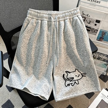 【鹿向南】運動短褲 美式短褲 五分褲女 居家短褲 夏天短褲 寬鬆短褲 顯瘦短褲 休閒短褲女 ins風短褲