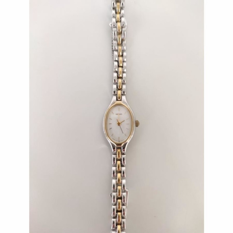 【稼働/良品】SEIKO クォーツ 1F21-5A00 シルバー レディース SEIKO 1F21-5A00 16mm Women's Watch Inside & Battery