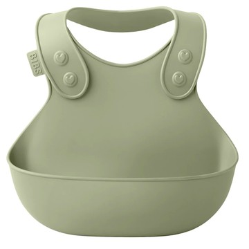 BIBS Overall 口袋圍兜 6個月以上適用 丹麥設計  灰綠色  1個