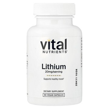Vital Nutrients, 鋰，20 毫克，90 粒全素膠囊