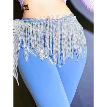 (免運)肚皮舞亮鉆流蘇臀巾腰鏈腰巾西米神器沐熙佳繁星爆款初學者