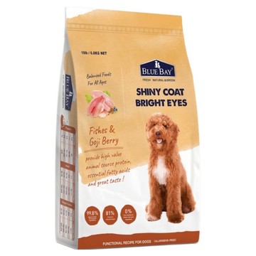 BLUE BAY 倍力 乾飼料 犬用 添加枸杞 鱉蛋粉 關節保健  艷色護眼低敏  6.8kg  1袋