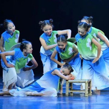 少兒群舞童年的夏夜舞蹈演出服裝青青竹兒中國風漁夢漁陽表演服