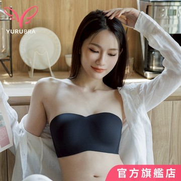 YURUBRA 穩有型 D E F.G罩 無痕 平口 大罩杯 穿搭 V溝 台灣製  0828黑