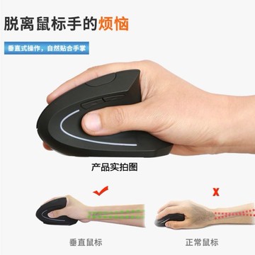 華強北立體滑鼠人體工學滑鼠 垂直立式滑鼠靜音可充電左
