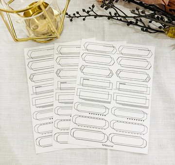 ToPeJournal - 雙層多邊形亮面透明貼紙 3入組