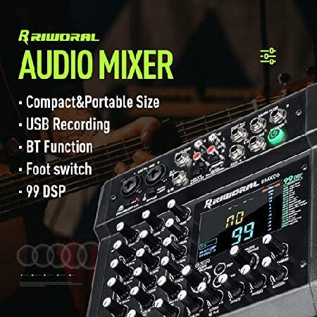 Channel Audio Mixer DJ Effects Mixing Sound Board 99 Dsp Usb Audio Interface  48V Phantom Bluetooth Audio Mixer For Karaoke DJ Studio Streaming Reco