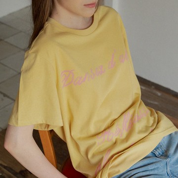 韓國 HÔTEL827 跳舞吧！字母印刷 Tee 香草