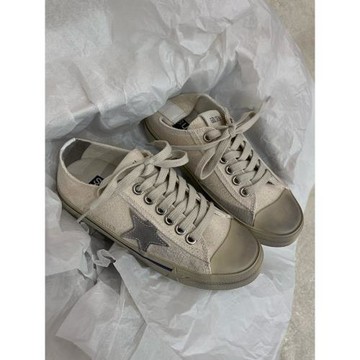 香港星星小臟鞋女2026春夏新款網紅百搭平底真皮復古休閑板鞋做舊
