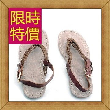 現貨+預購 羅馬涼鞋休閒鞋-夏季透氣清涼皮革男鞋子2色55l100【獨家進口】【米蘭精品】