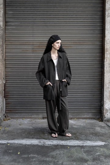 法式復古 休閒棉麻外套 薄款亞麻夾克上衣