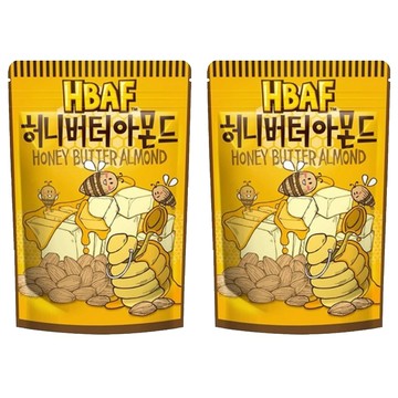 HBAF 杏仁果 蜂蜜奶油味 韓國進口 酥脆可口  120g  2包