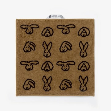 韓國 WARMGREY TAIL 純棉擦手巾 摩卡兔 34cm x 34cm