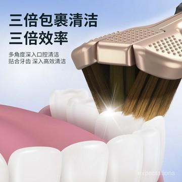 台灣24h🐏三麵軟毛牙刷 三麵清潔牙刷 口腔清潔刷 三麵牙刷 三頭牙刷 成人牙刷 軟毛牙刷 清潔牙刷 舌苔刷 牙刷三麵