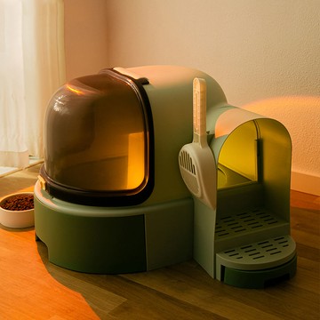 工廠現貨 全館8折 免運 貓砂盆 貓廁所  寵物用品 封閉式貓砂盆走廊式貓砂盆幼貓除臭砂貓廁所超大抽屜全封閉防漏盆特惠/開立發票 特價出 H1203