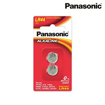 Panasonic LR44 鹼性鈕扣電池2入組