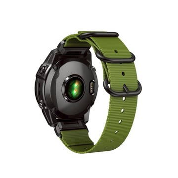 【ibits】HGK Garmin 簡約尼龍編織錶帶 快拆設計 22/26mm 適用Fenix7/6/5
