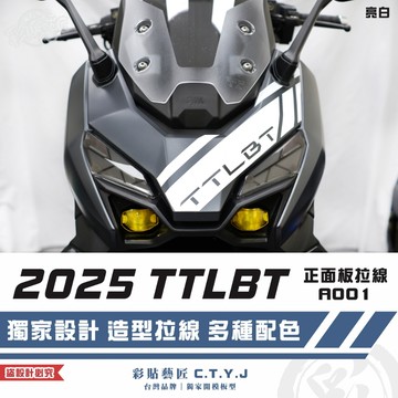 彩貼藝匠 2025 TTLBT 靈龜 正面板 拉線A001 3M反光貼紙 ORACAL螢光貼 拉線設計 裝飾 機車貼紙