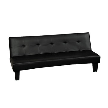 【UHO】布萊克-現代皮革沙發床(運費另計)黑色