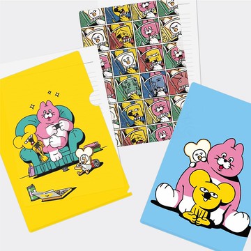 JzFun / ZIZONE 單層L資料夾3入組