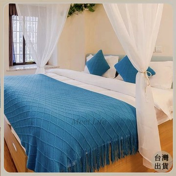 【Meet Life】免運🔥 毛毯 沙發毯 蓋毯 複古簡約床尾巾ins民宿床旂蓋酒店床上高檔裝飾網紅輕奢提花流蘇