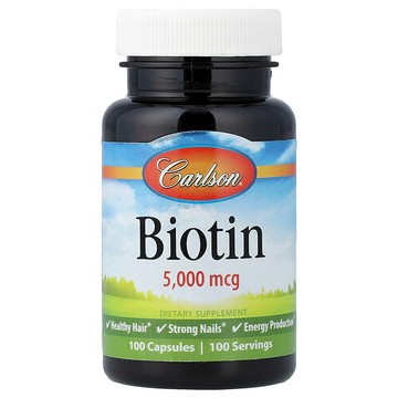 Carlson, 生物維生素，5000 微克，100 粒膠囊