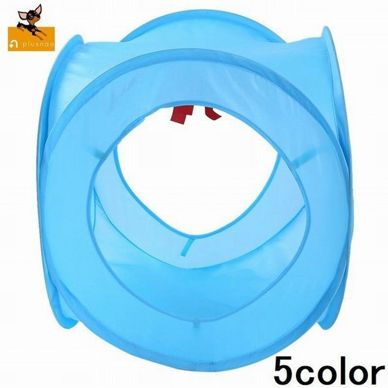 ペットトンネル キャットトンネル ペット用品 ペット用 犬用 猫用 トンネル プレイトンネル おもちゃ 折りたたみ可能 正方形 ３つ穴 青色 赤色 猫 通販 Lineポイント最大get Lineショッピング