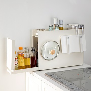 日本 霜山 鐵製調味料收納雙層置物架