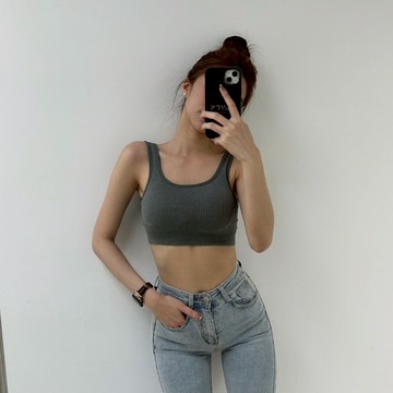 【Aa.chic】柔軟細坑條罩杯短版背心(五色).女裝/上衣/細坑條/短版/背心/休閒【C121321】